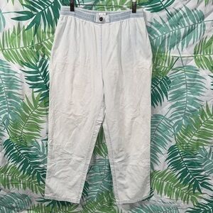 drapers & damons elastic waistband | washed look light blue | size M